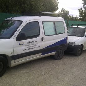Instalaciones García Mendieta (INSGAR) vehículos de la empresa